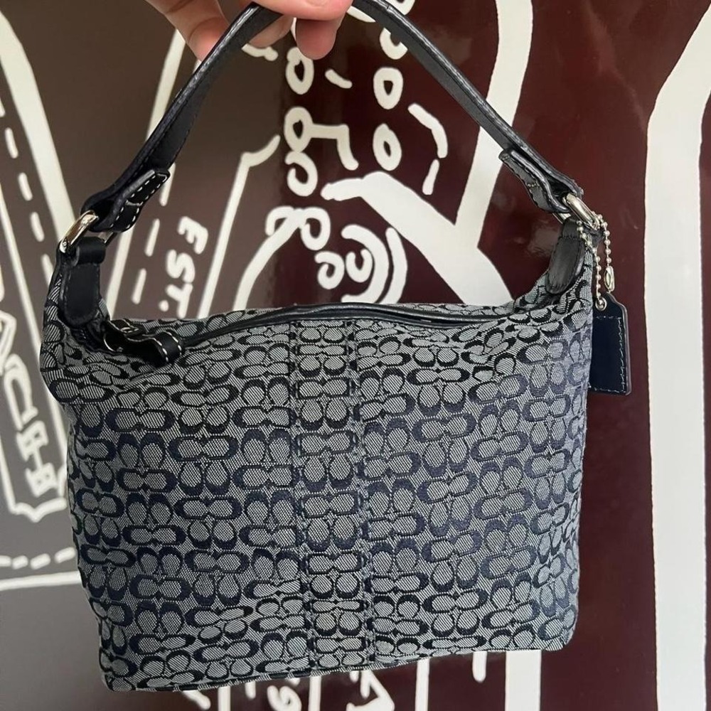 Y2K 2000s Coach Signature Cs Jacquard Leather MINI Demi Shoulder bag / Handbag
